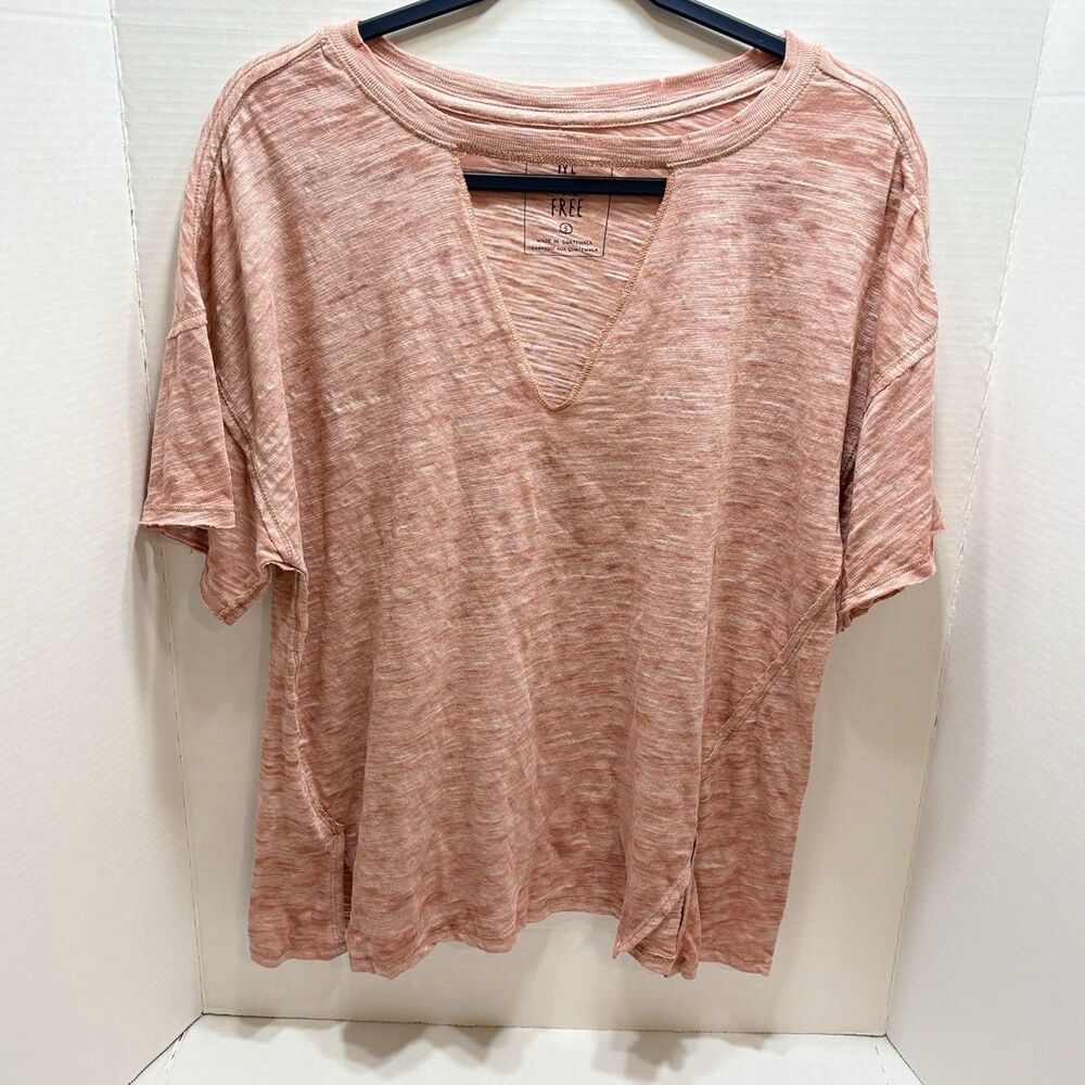 We The Free Jordan Key Hole Front Mauve Burnout Tee Size Small
